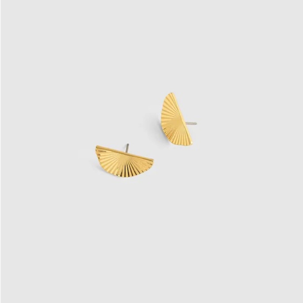 Madewell Radiant Gold Fan stud Earrings
